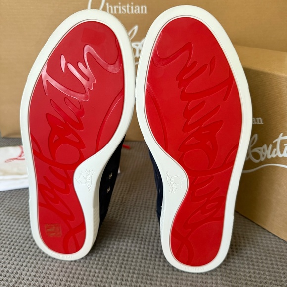 CHRISTIAN LOUBOUTIN 3210169 Blue Suede Pique‎ A Vontade Sneakers, 41.5, 42